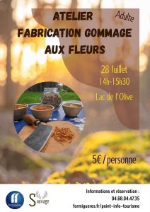 Atelier gommage aux fleurs - Formigueres